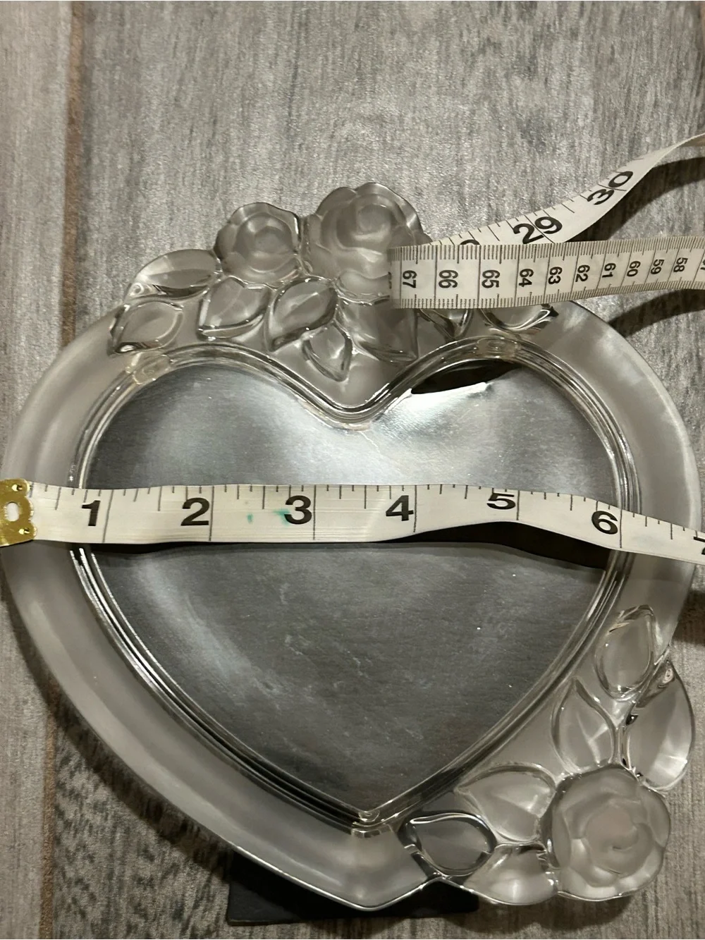 Mikasa Rosemont single heart crystal picture frame